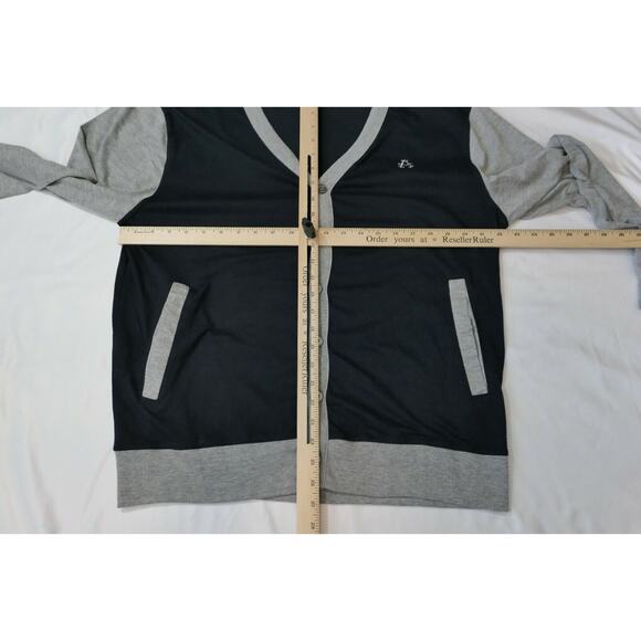 AKADEMIKS Vintage Men's Large Blue Grey Hip-Hop Scholar Sweater Vest Button-Up - Picture 7 of 12